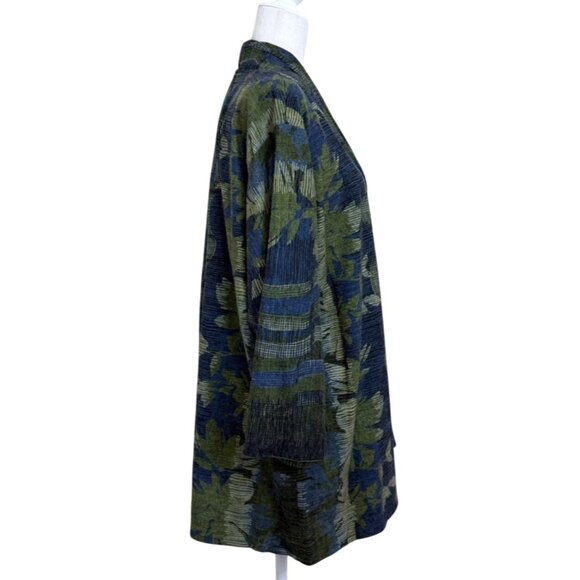 John Mark Womens Open Front Cardigan Art to Wear Blue Green Size M - Picture 2 of 7